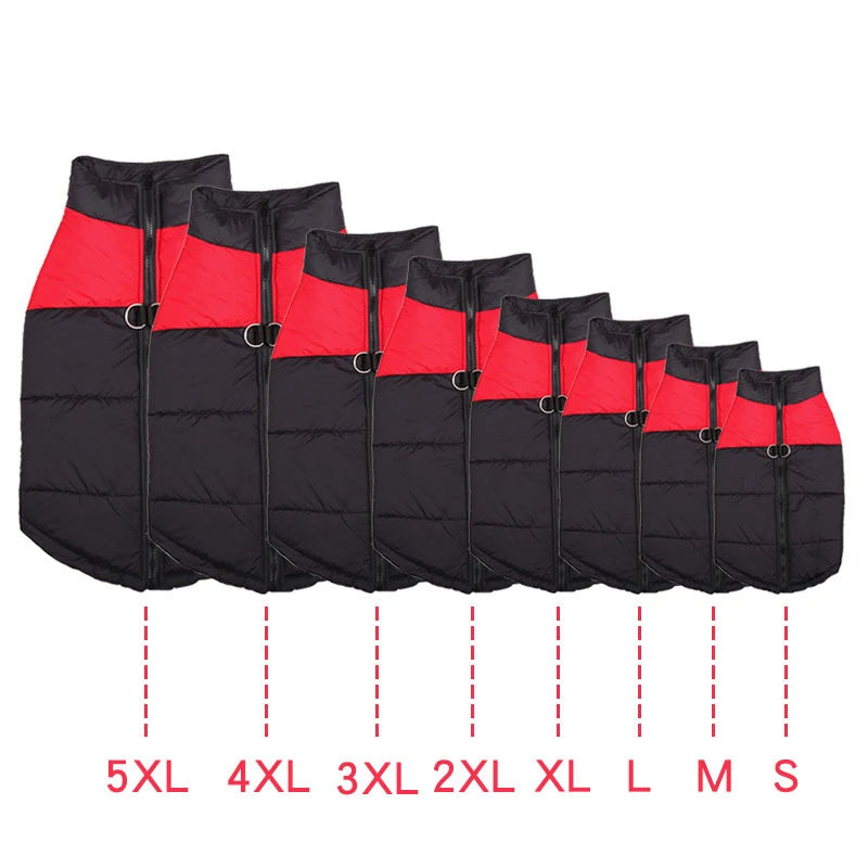 Waterproof Winter Dog Jacket Warm Windproof Pet Coat Vest for Small Large Dogs