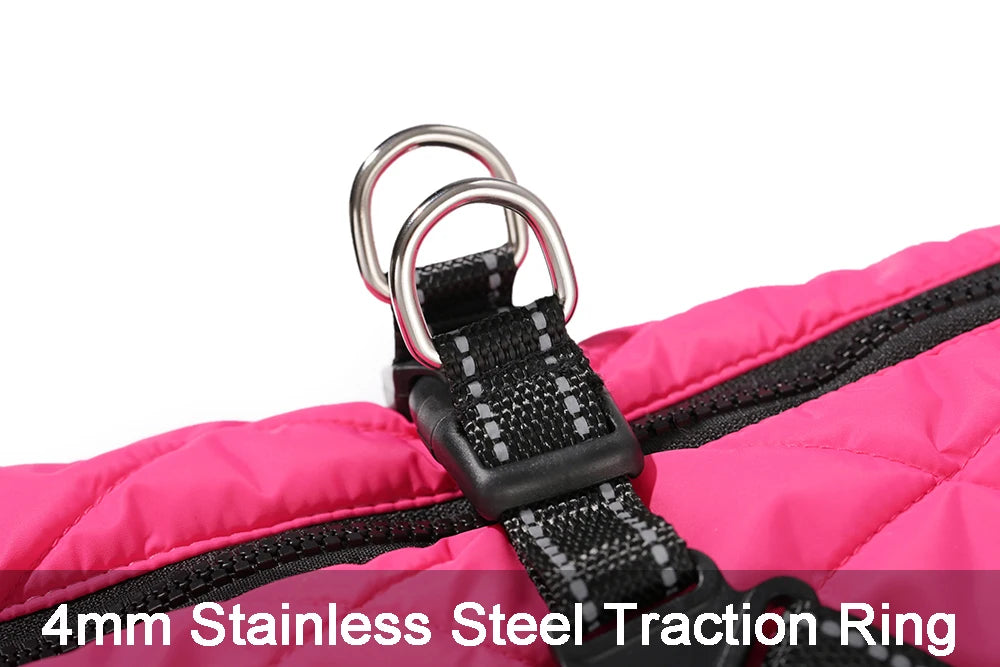 Waterproof Pet Jacket with Harness Winter Warm Coat for Small to Large Dogs Labrador Chihuahua French Bulldog - Outdoor Dog Clothes