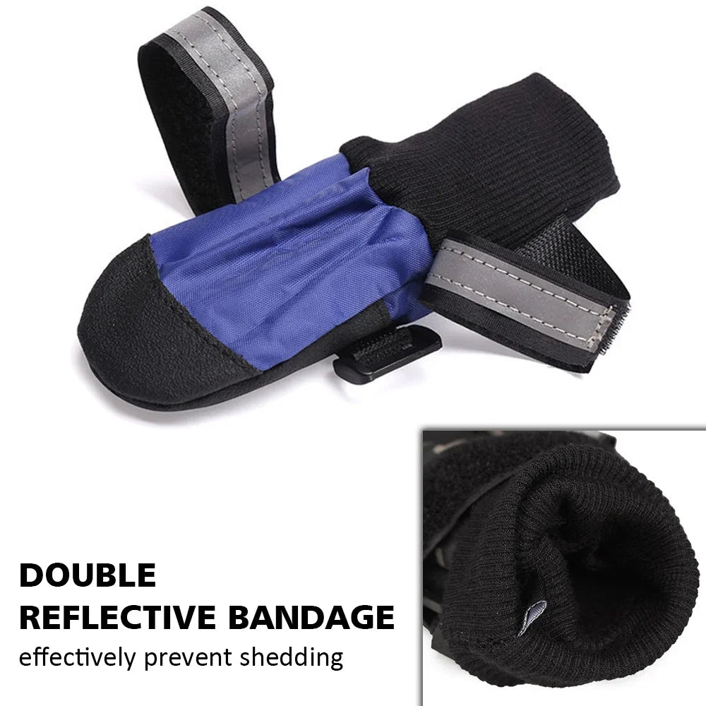 Winter Dog Boots – Waterproof, Anti-Slip, Reflective Paw Protectors for Medium & Large Dogs