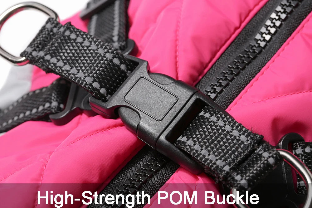 Waterproof Pet Jacket with Harness Winter Warm Coat for Small to Large Dogs Labrador Chihuahua French Bulldog - Outdoor Dog Clothes