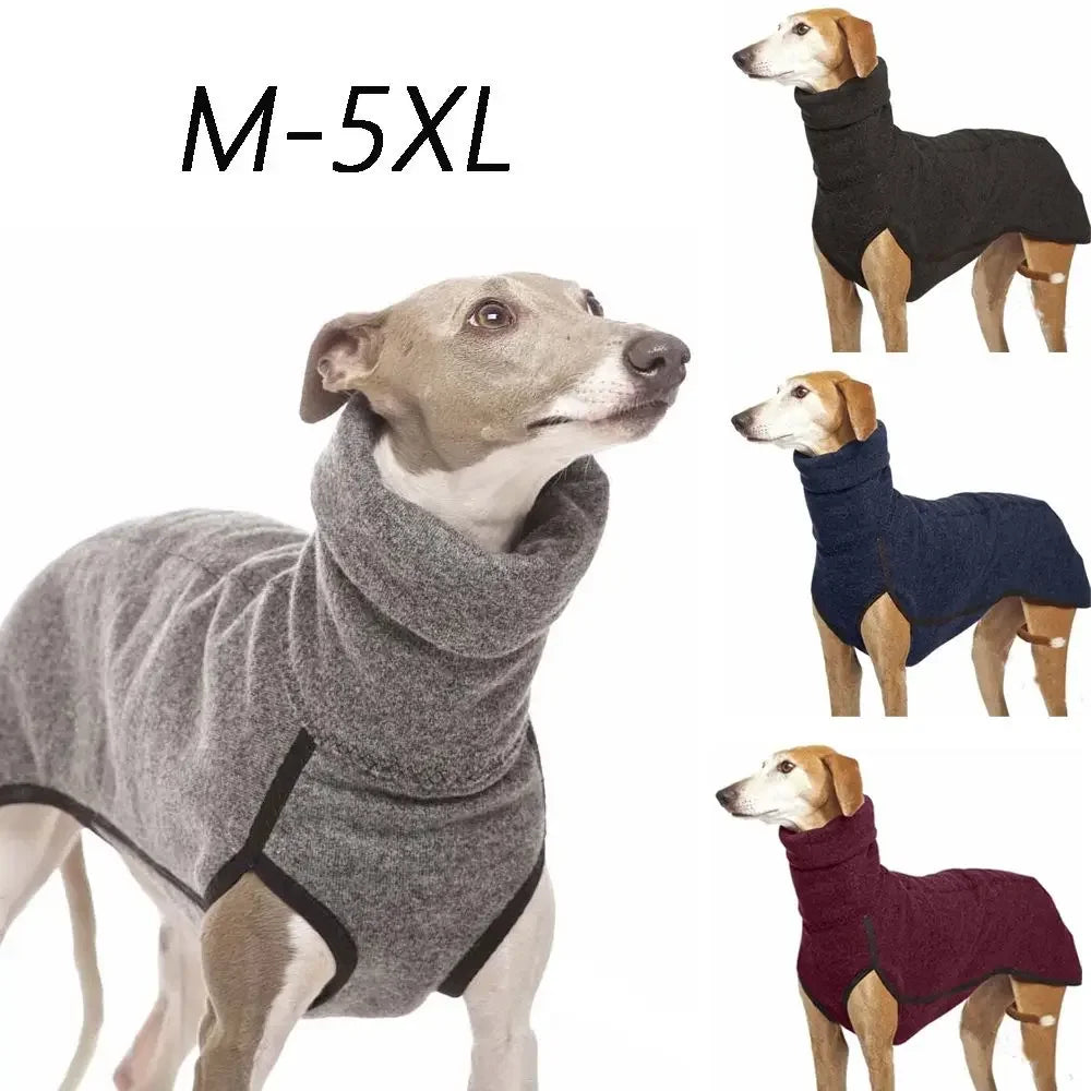 Winter High Collar Dog Sweater – Warm Jumper Coat for Medium & Large Dogs