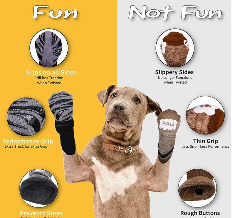 Outdoor Dog Socks – Breathable Non-Slip Waterproof Socks for Medium & Large Dogs, Anti-Shedding Design