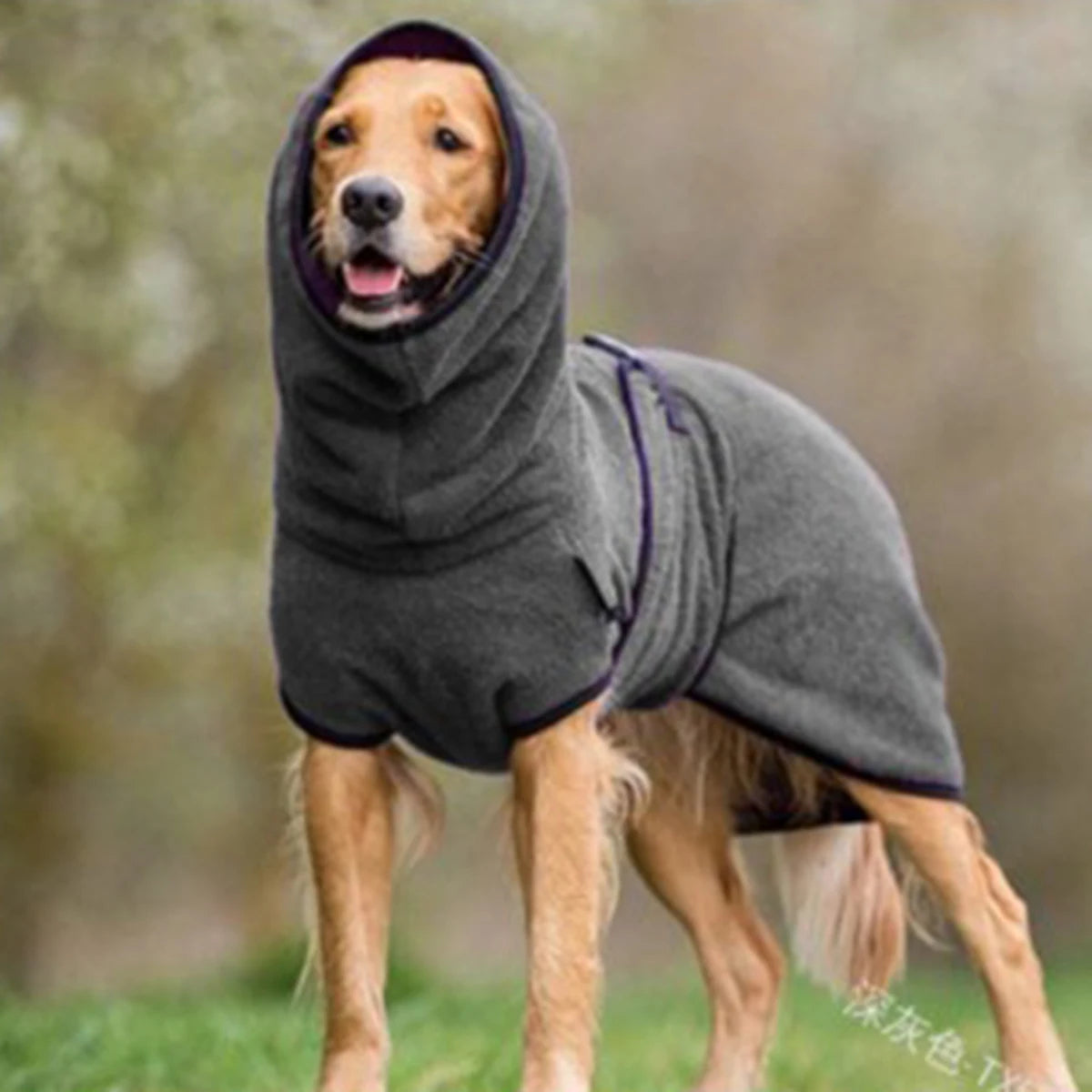 Warm Fleece Dog Winter Coat – Cozy Lurcher Jumper Jacket with Adjustable Band, Soft Lining