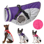 Waterproof Pet Jacket with Harness Winter Warm Coat for Small to Large Dogs Labrador Chihuahua French Bulldog - Outdoor Dog Clothes