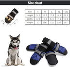 Winter Dog Boots – Waterproof, Anti-Slip, Reflective Paw Protectors for Medium & Large Dogs