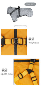 Reflective Waterproof Dog Raincoat – Outdoor Spring Jacket Hoodie for Small & Medium Dogs