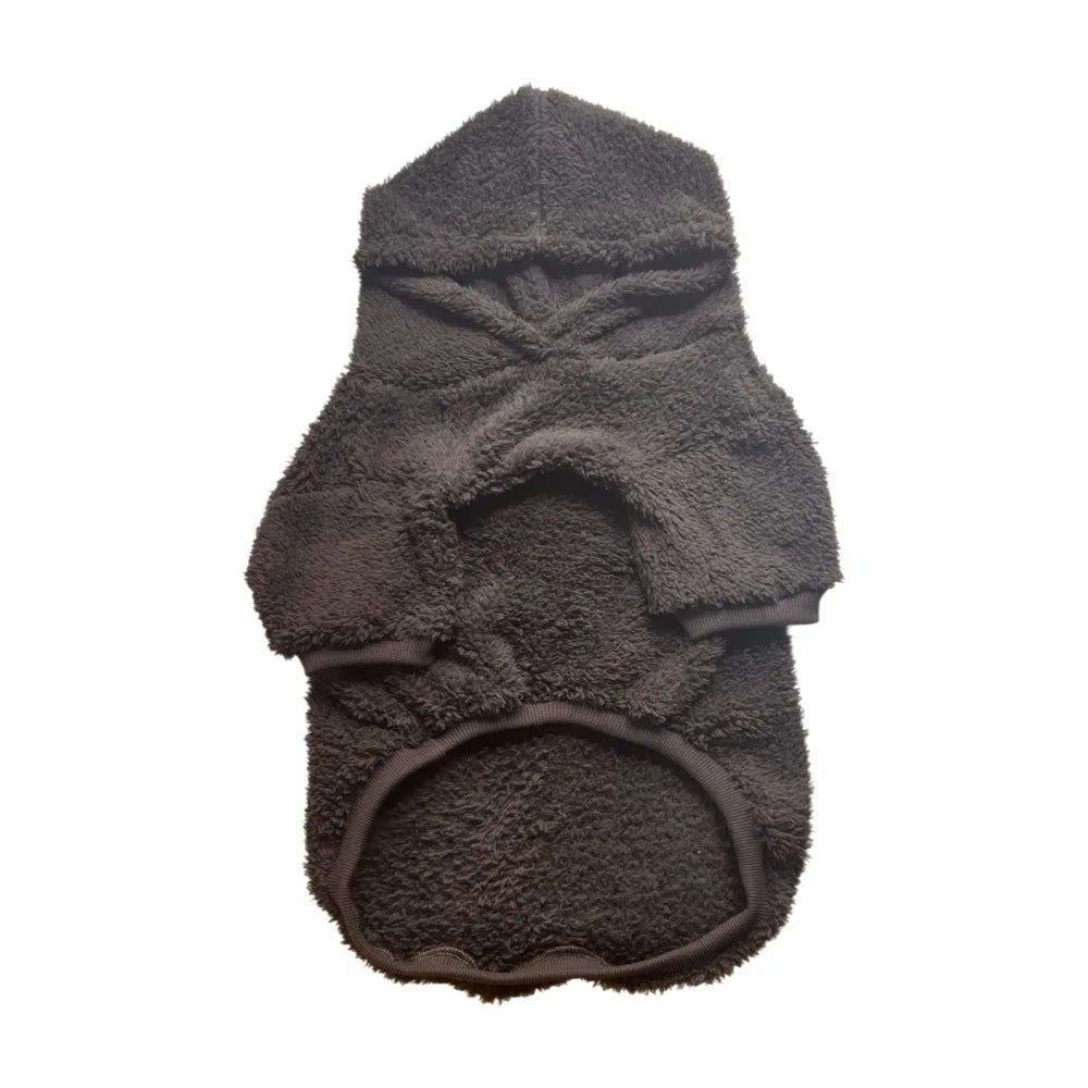 Winter Dog Hoodie Fleece Warm Coat – Medium & Large Dogs, Soft Outdoor Pet Jacket