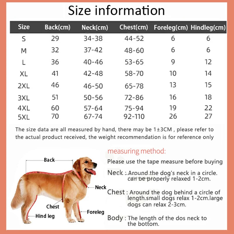 Waterproof Reflective Dog Jumpsuit – Warm Winter Outdoor Coat for Small, Medium & Large Dogs