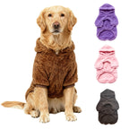 Winter Dog Hoodie Fleece Warm Coat – Medium & Large Dogs, Soft Outdoor Pet Jacket