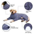 Fleece Full-Body Dog Snowsuit – Cozy 4-Leg Winter Coat for All Size Dogs