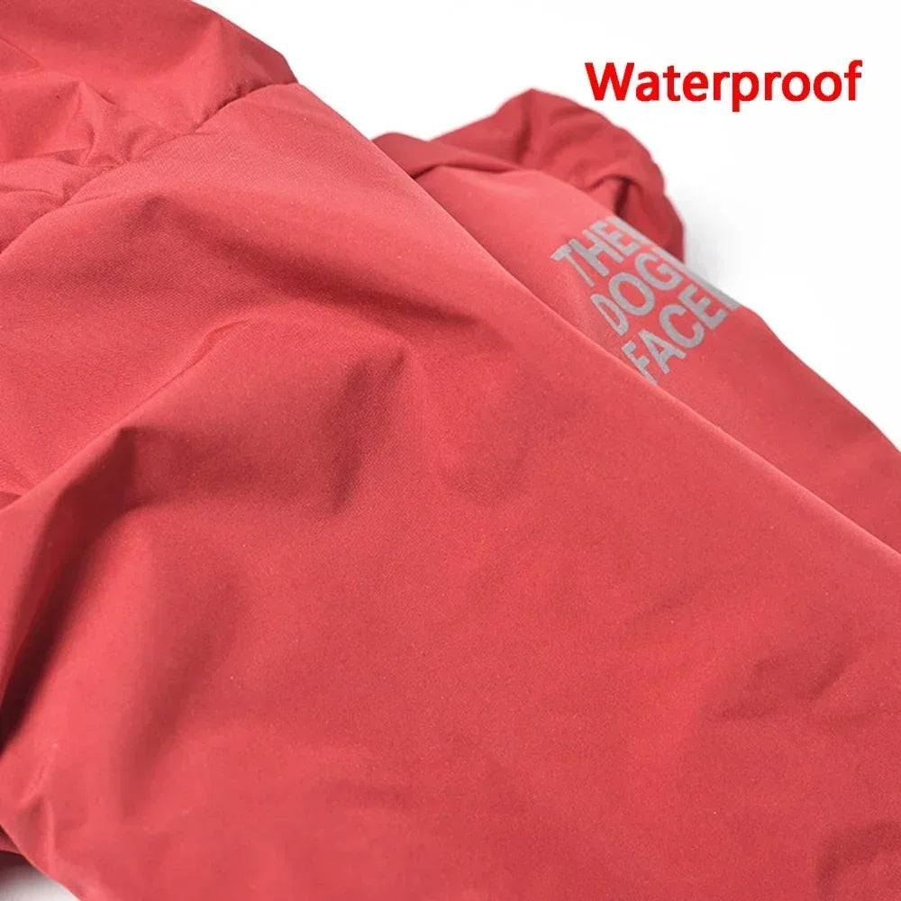 Autumn/Winter Dog Coat – Waterproof Reflective Hooded Jacket for Small Dogs, Warm Cotton Pet Clothing
