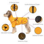 Reflective Waterproof Dog Raincoat – Outdoor Spring Jacket Hoodie for Small & Medium Dogs