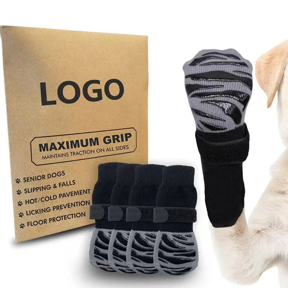 Outdoor Dog Socks – Breathable Non-Slip Waterproof Socks for Medium & Large Dogs, Anti-Shedding Design
