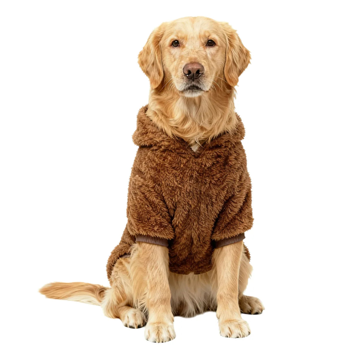Winter Dog Hoodie Fleece Warm Coat – Medium & Large Dogs, Soft Outdoor Pet Jacket